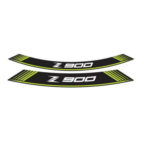 Wheel Rim Stickers (Green) For Kawasaki Z900 (17-21) By Puig 9291V