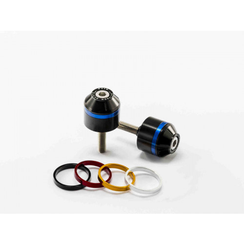 Short Bar End Weights With Coloured Rim (Black) For Yamaha MT-09 Tracer (15-17) By Puig 9374N