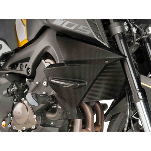 Radiator Caps (Carbon Look) For Yamaha MT-09 (17-20) By Puig 9378C