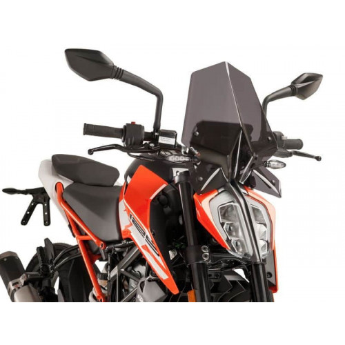 New Generation Sport Screen (Dark Smoke) For KTM 390 Duke (17-20) By Puig 9514F