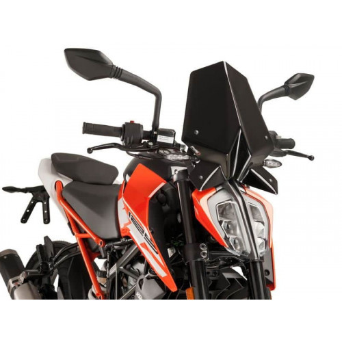 New Generation Sport Screen (Black) For KTM 390 Duke (17-20) By Puig 9514N