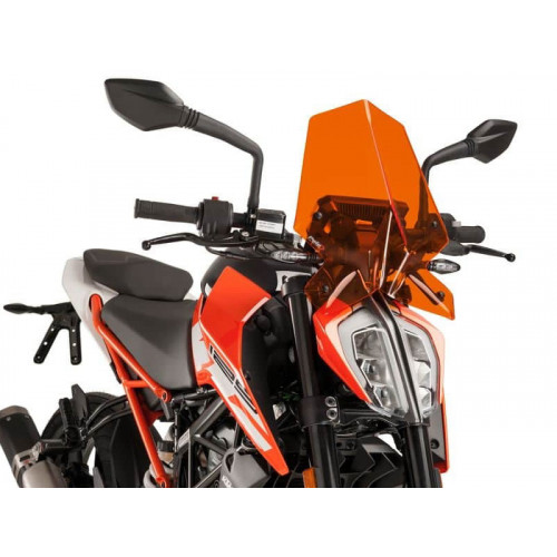 New Generation Sport Screen (Orange) For KTM 390 Duke (17-20) By Puig 9514T