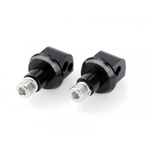 Pillion Footpeg Adaptors (Black) For KTM 390 Duke (17-21) By Puig 9520N