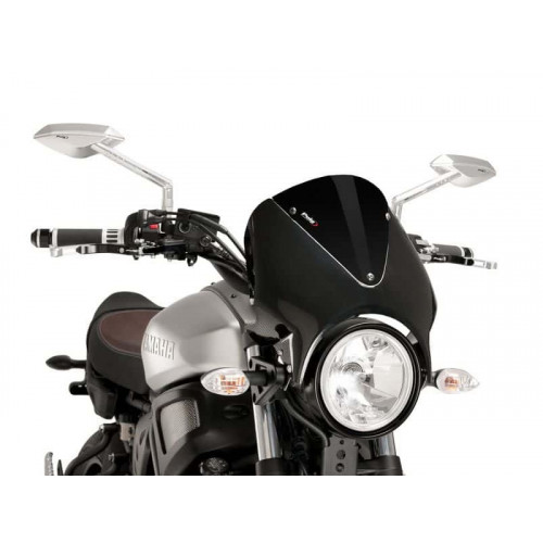 Retrovision Black Semi Fairing And Screen 195mm (Black) For Yamaha XSR 900 (16-21) By Puig 9560N