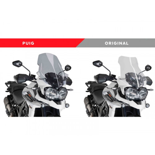 Touring Screen (Light Smoke) For Triumph Tiger Explorer 1200 XRT (18-20) By Puig 9613H