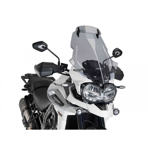 Touring Screen With Extender (Light Smoke) For Triumph Tiger Explorer 1200 XCA (18-20) By Puig 9614H