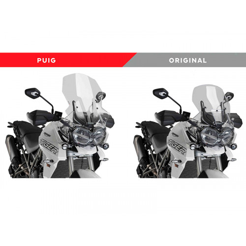 Touring Screen (Light Smoke) For Triumph Tiger 800 XRX Low (18-19) By Puig 9656H