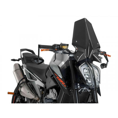 New Generation Sport Screen (Carbon Look) For KTM 890 Duke L (21-22) By Puig 9668C