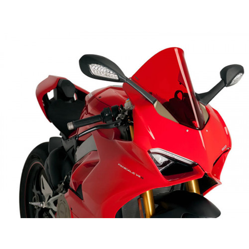 Racing Screen (Red) For Ducati Panigale V4 (18-19) By Puig 9690R