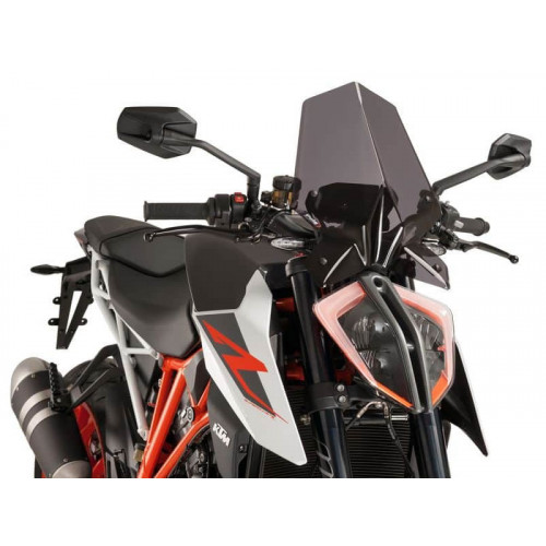 New Generation Touring Screen (Dark Smoke) For KTM 1290 Super Duke R (17-19) By Puig 9692F