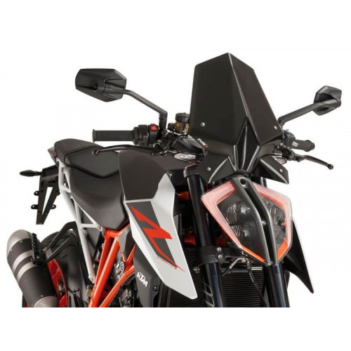 New Generation Touring Screen (Black) For KTM 1290 Super Duke R (17-19) By Puig 9692N