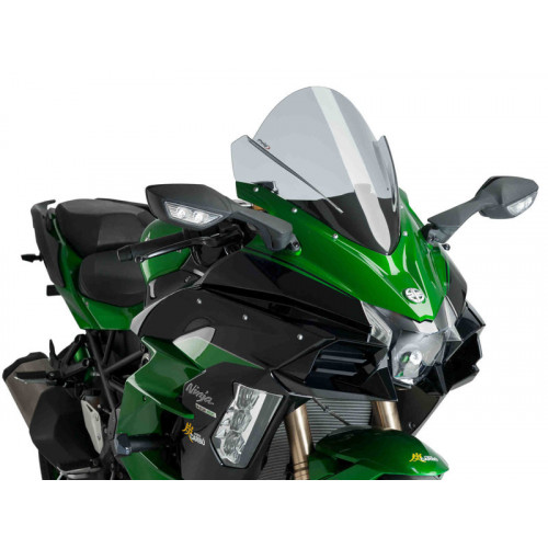 Racing Screen (Light Smoke) For Kawasaki Ninja H2 SX (18-21) By Puig 9704H