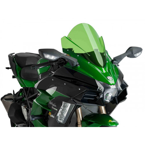 Racing Screen (Green) For Kawasaki Ninja H2 SX (18-21) By Puig 9704V