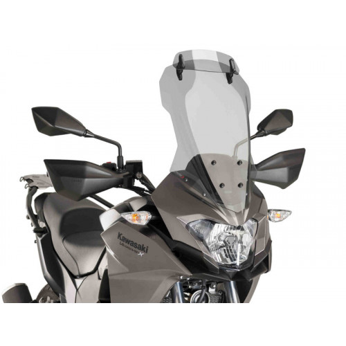 Touring Screen With Extender (Light Smoke) For Kawasaki Versys-X 300 Adventure (17-20) By Puig 9713H