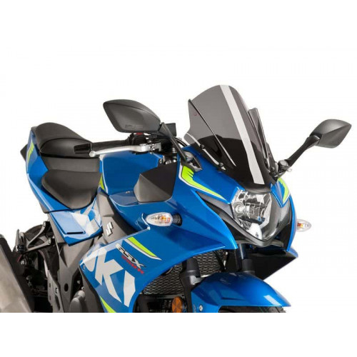 Racing Screen (Dark Smoke) For Suzuki GSX R 250 (17-21) By Puig 9722F