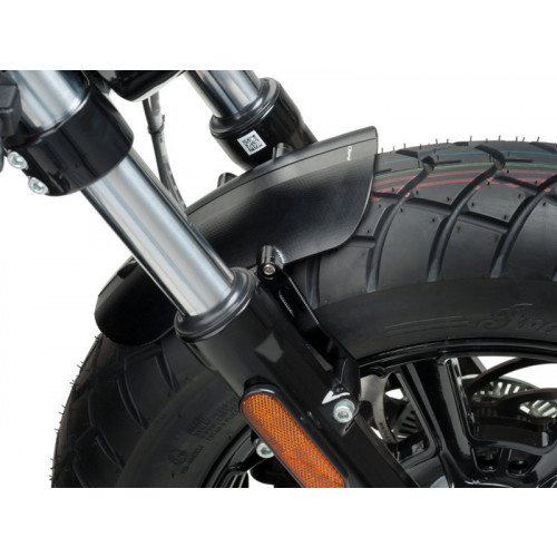 Aluminum Milled Front Mudguard (Black) For Indian Scout (15-21) By Puig 9739N