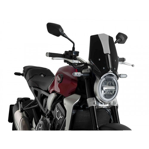 New Generation Sport Screen (Black) For Honda CB1000 R Neo Sports Cafe (18-20) By Puig 9748N