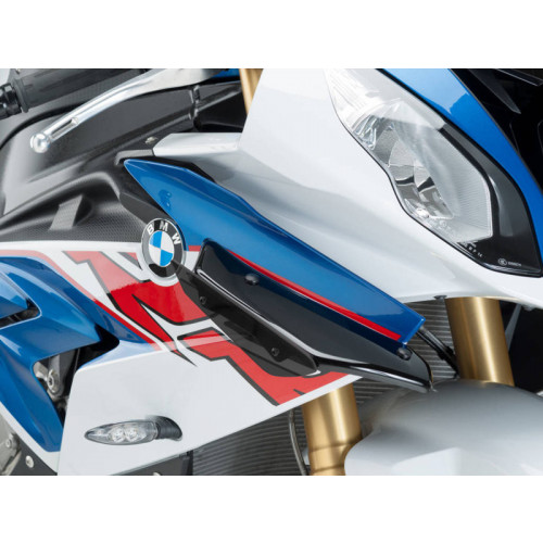 Sport Downforce Spoilers (Black) For BMW S1000 RR (15-18) By Puig 9767N