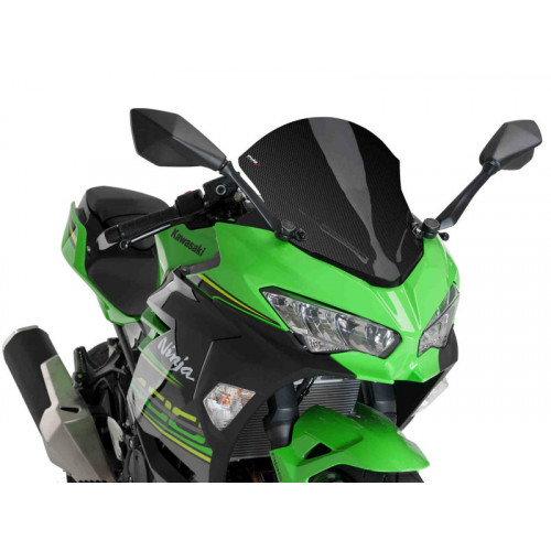 Z-Racing Screen (Carbon Look) For Kawasaki Ninja 400 (18-21) By Puig 9976C