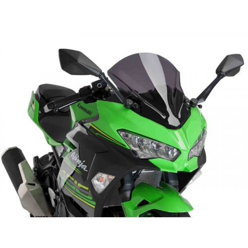 Z-Racing Screen (Dark Smoke) For Kawasaki Ninja 400 (18-21) By Puig 9976F