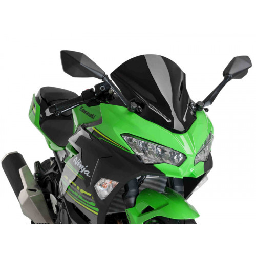 Z-Racing Screen (Black) For Kawasaki Ninja 400 (18-21) By Puig 9976N