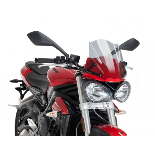 New Generation Sport Screen (Black) For Triumph Street Triple S (17-19) By Puig 9999N