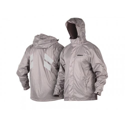 SHAD 100% Waterproof Silver Rain Jacket - Medium