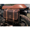 Brown 12.5L Waxed Canvas Multifit Saddlebag By Longride CUS131WBRO