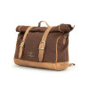 Brown 9.5L Waxed Canvas Multifit Saddlebag By Longride CUS133WBRO