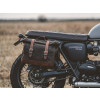 Brown 9.5L Waxed Canvas Multifit Saddlebag By Longride CUS133WBRO