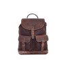 Brown Waxed Canvas Backpack By Longride CUS4027WBRO