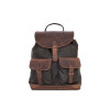 Khaki Waxed Canvas Backpack By Longride CUS4027WKHA