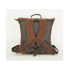 Brown Waxed Canvas Backpack By Longride CUS4055WBRO