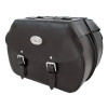 Black 42L Leather Saddlebags By Longride HCL138