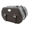 Black 38L Leather Saddlebags By Longride HCL145