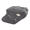 Black 30L Leather Saddlebags By Longride HCL152