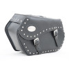 Black 43L Studded Leather Saddlebags By Longride HCL153A