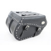 Black 43L Studded Leather Saddlebags By Longride HCL153A