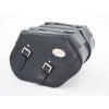 Black 38L Leather Saddlebags By Longride HCL154