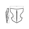 Flanker Screen (Clear) For Harley Davidson Street 750 XG750 (19-20) By Puig 20334W