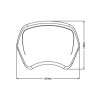 Retro Fly Screen (Carbon Look) For Yamaha XV 950 R (14-21) By Puig 3812C