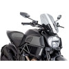 New Generation Adjustable Touring Screen (Light Smoke) For Ducati Diavel 1200 (14-18) By Puig 7570H