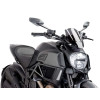 New Generation Adjustable Sport Screen (Dark Smoke) For Ducati Diavel 1200 (14-18) By Puig 7592F